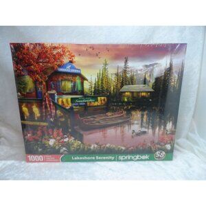 Springbok 1000 Piece Jigsaw Puzzle Lakeshore Serenity 24x30 NEW Sealed Scenic
